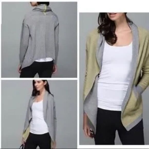 Lululemon Cabin Yogi Wrap Reversible Cardigan Sz 6 C32 - Picture 3 of 8